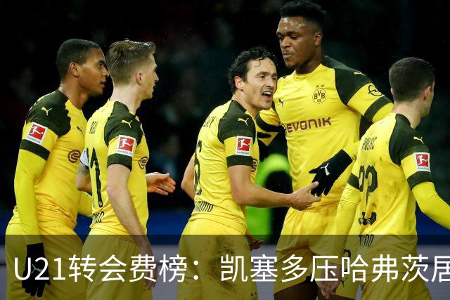 U21转会费榜：凯塞多压哈弗茨居首，M费、格瓦、内马尔、桑乔在列